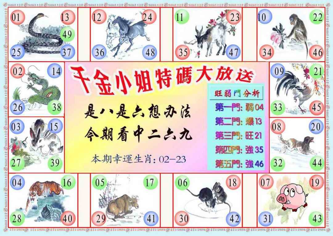 六合彩101期千金小姐B版