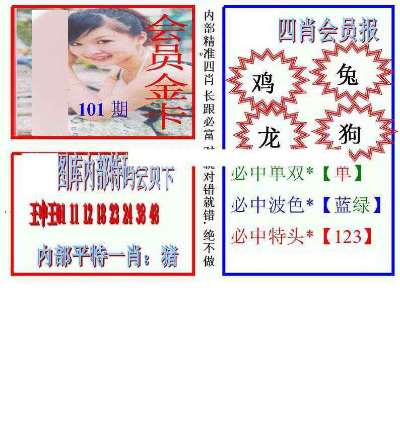 六合彩101期马经四肖会员报(新图)