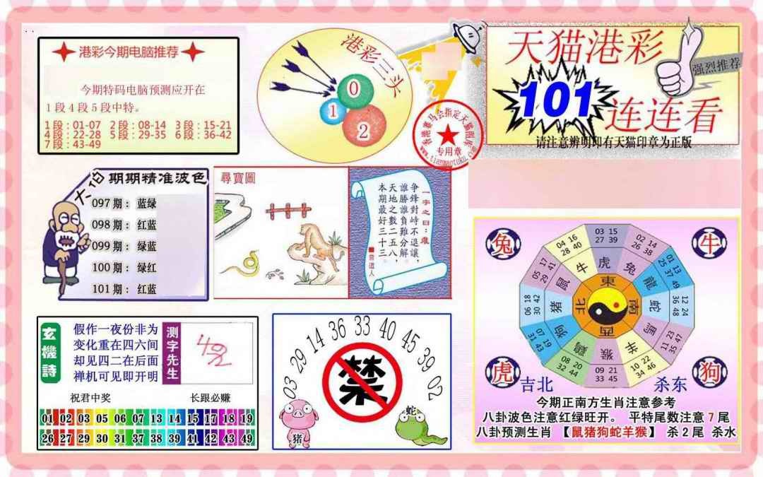 六合彩101期港彩连连中