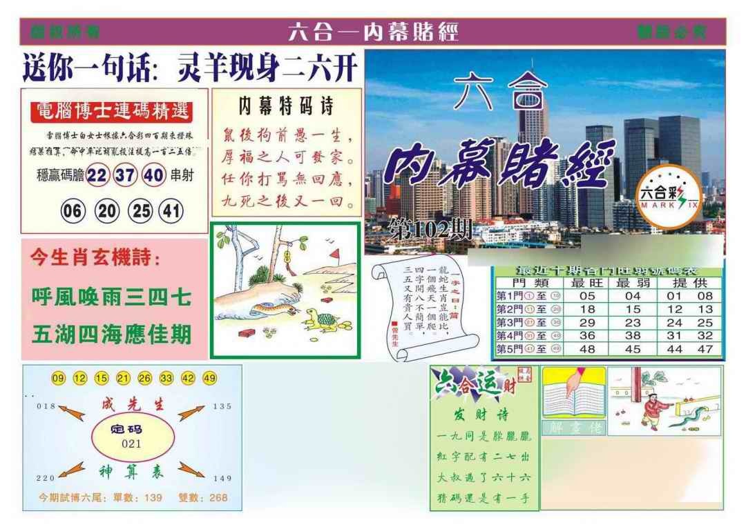 六合彩102期内幕赌经