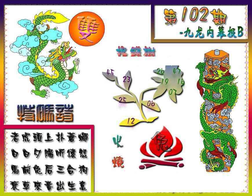 六合彩102期九龙内幕特肖图a