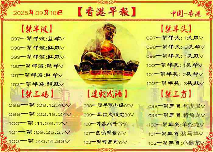 六合彩102期香港早报