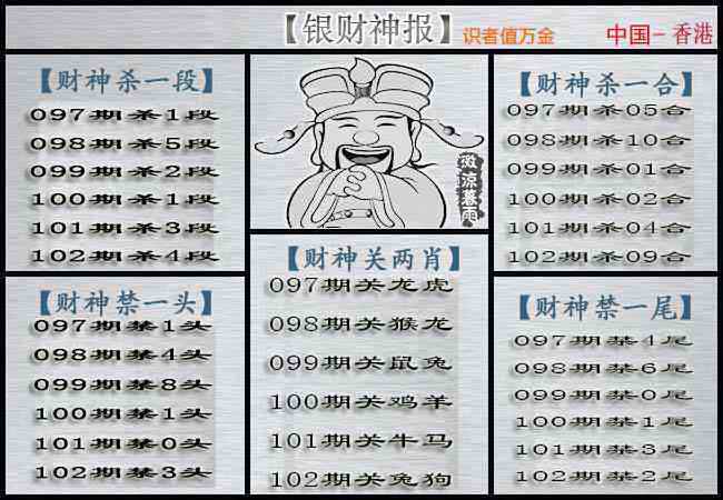 六合彩102期银财神