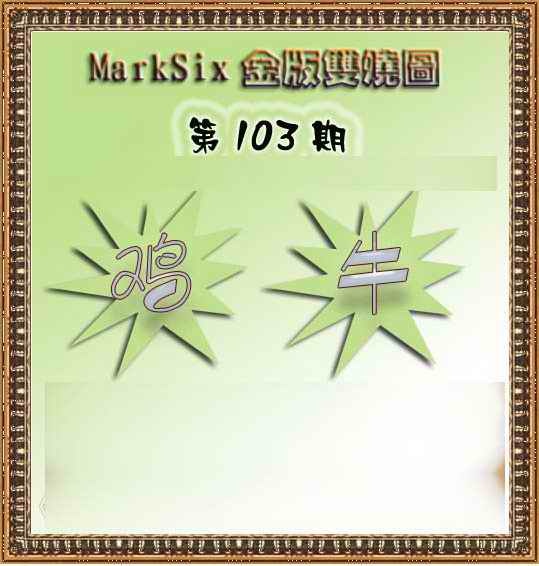 六合彩103期MarkSix金版双烧