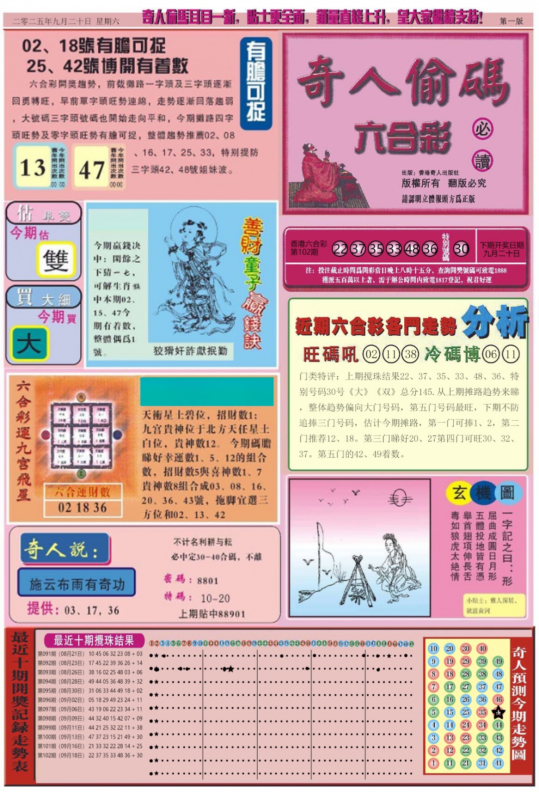 六合彩103期老奇人偷码A