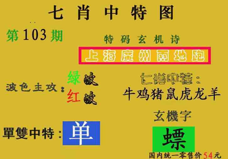 六合彩103期七肖中特(新图)