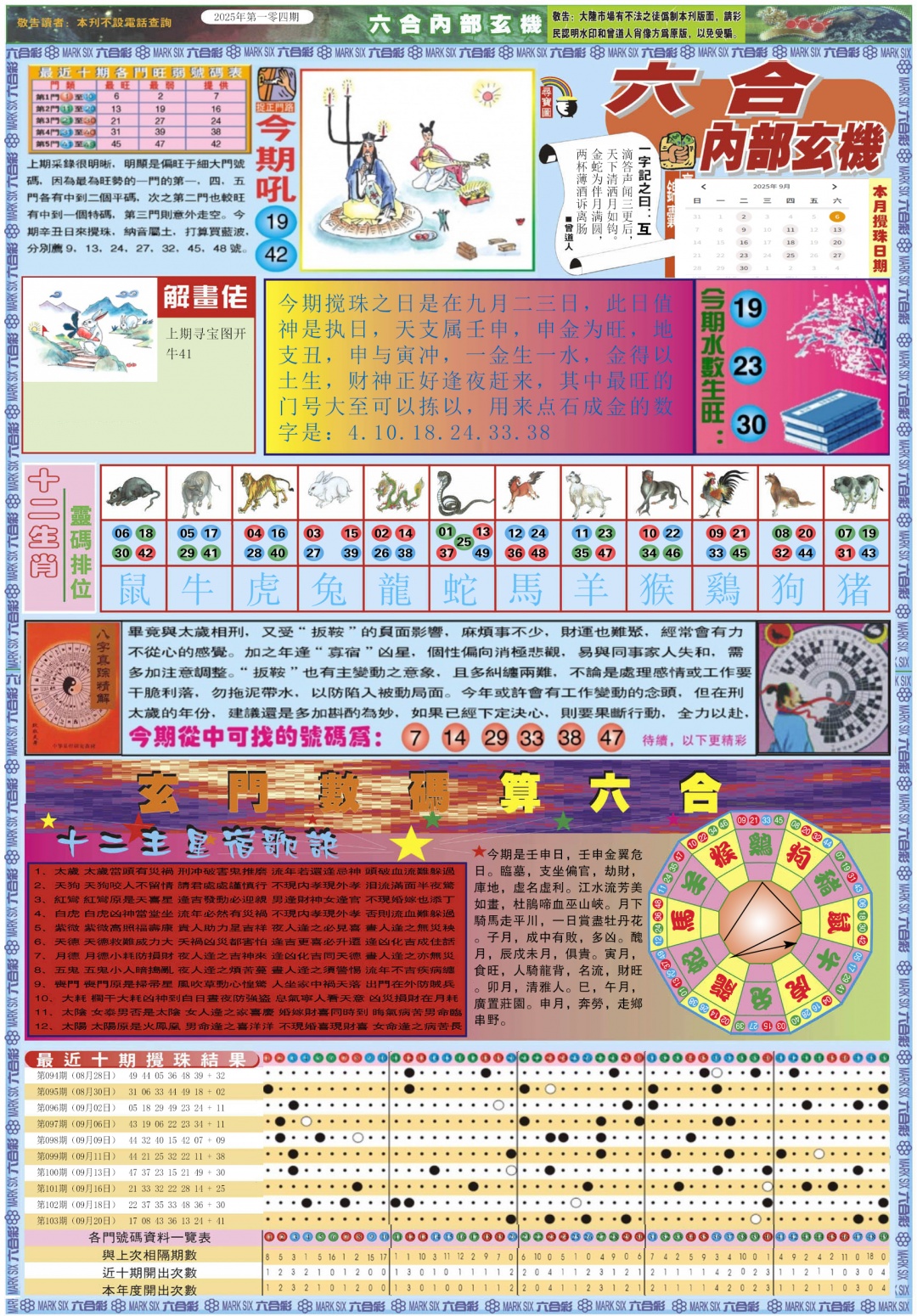 六合彩104期六合内部玄机A