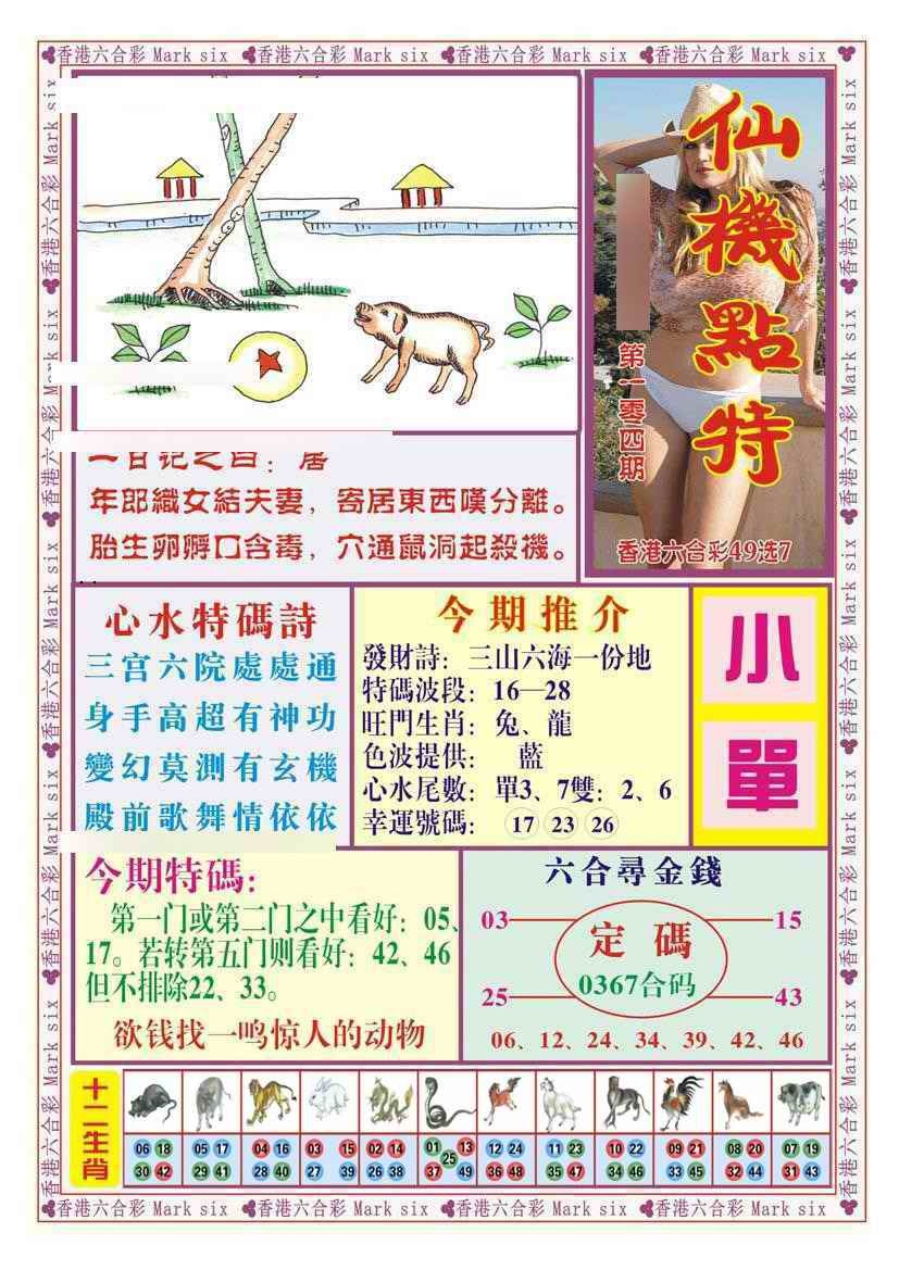 六合彩104期仙机点特（新图）