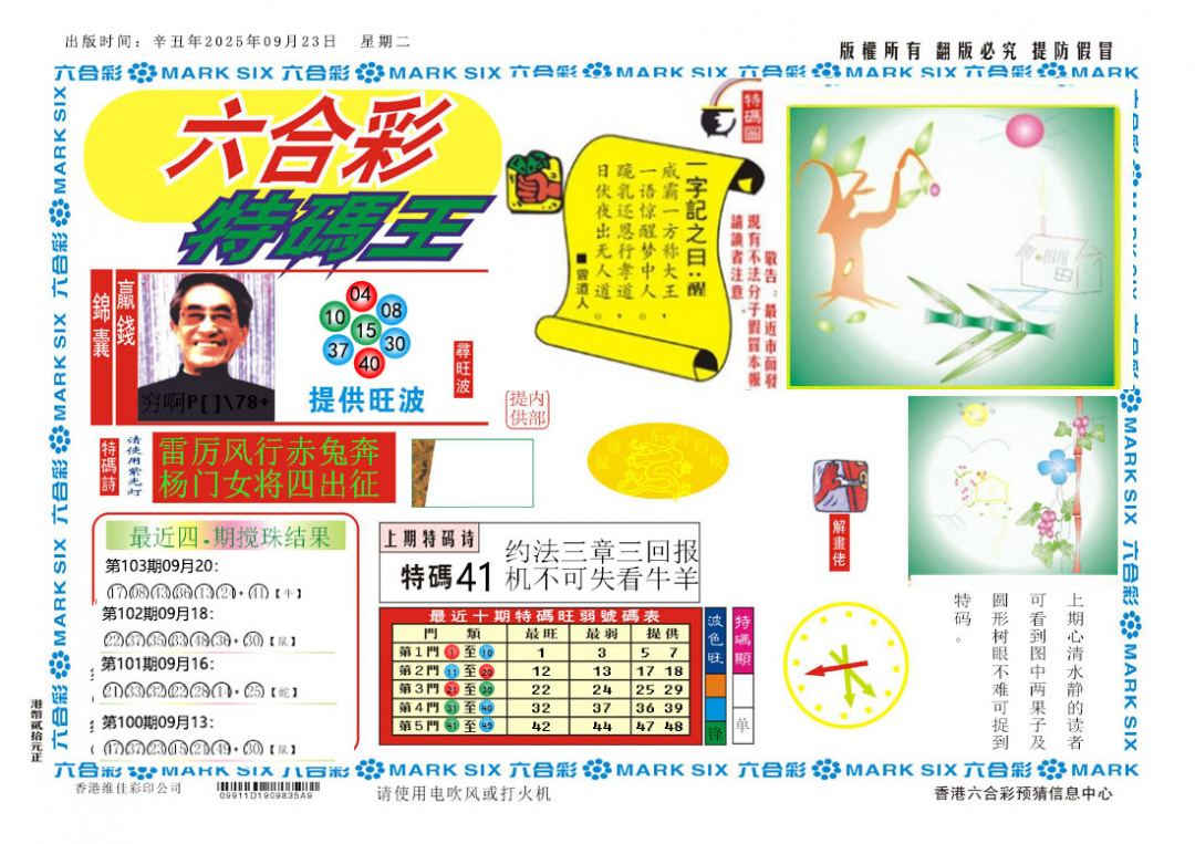 六合彩104期新特码王