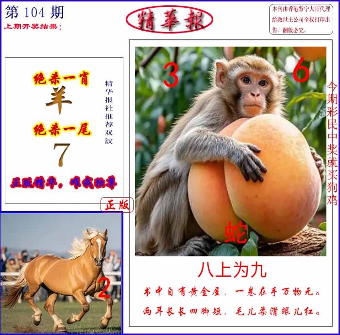 六合彩104期新精华报报