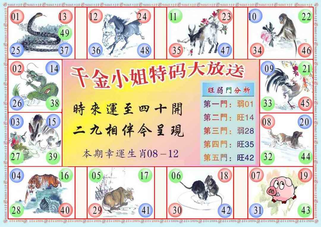 六合彩104期(新版)千金小姐B