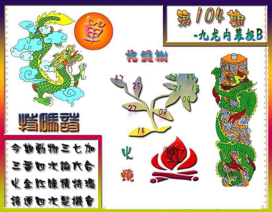 六合彩104期九龙内幕特肖图a
