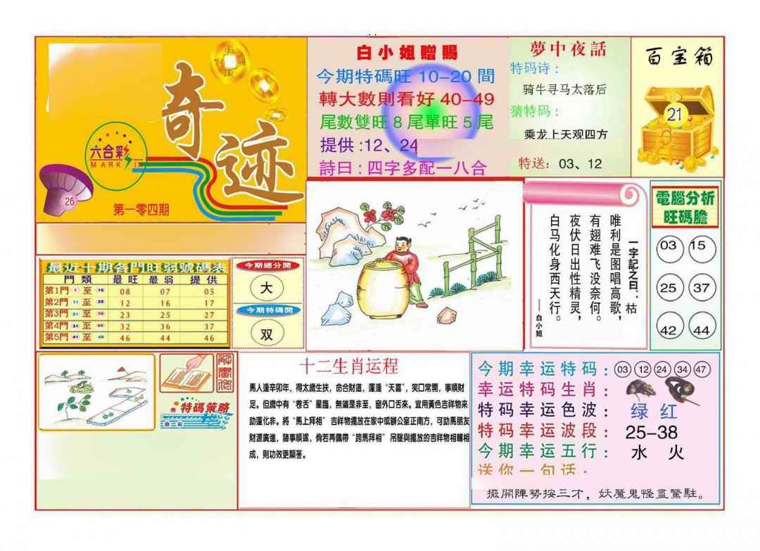 六合彩104期马经奇迹A(新图推荐)