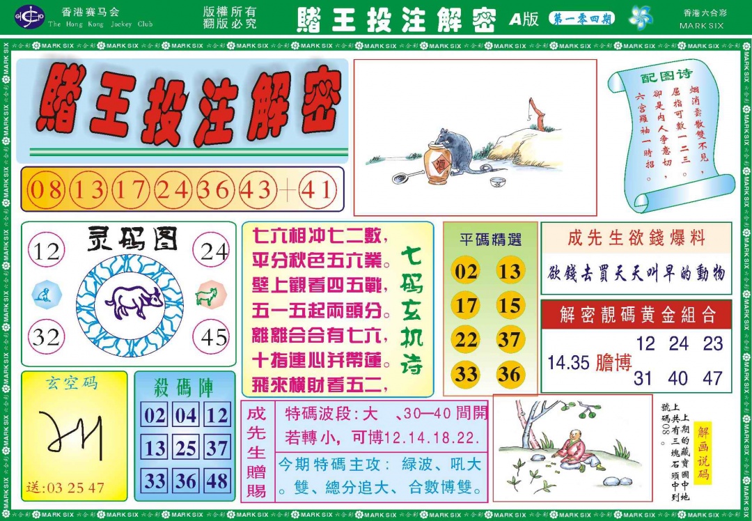 六合彩104期赌王投注解密记录