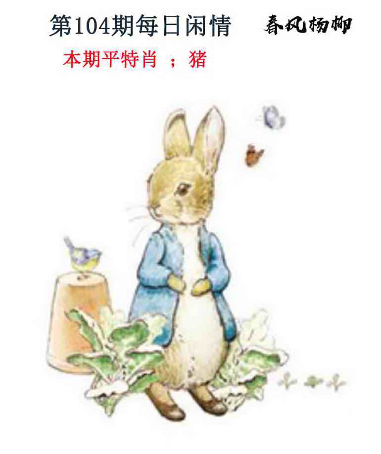 六合彩104期每日闲情