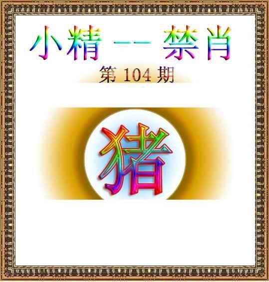 六合彩104期小精禁肖