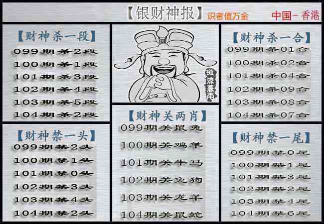 六合彩104期银财神
