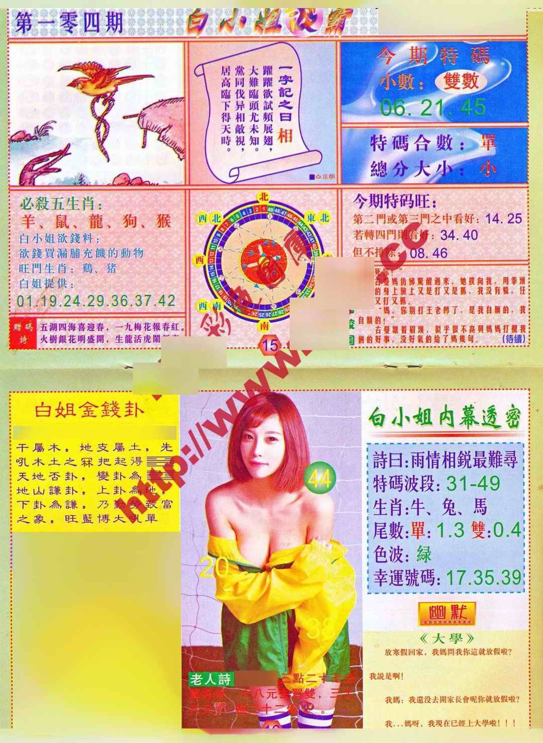 六合彩104期白小姐波霸