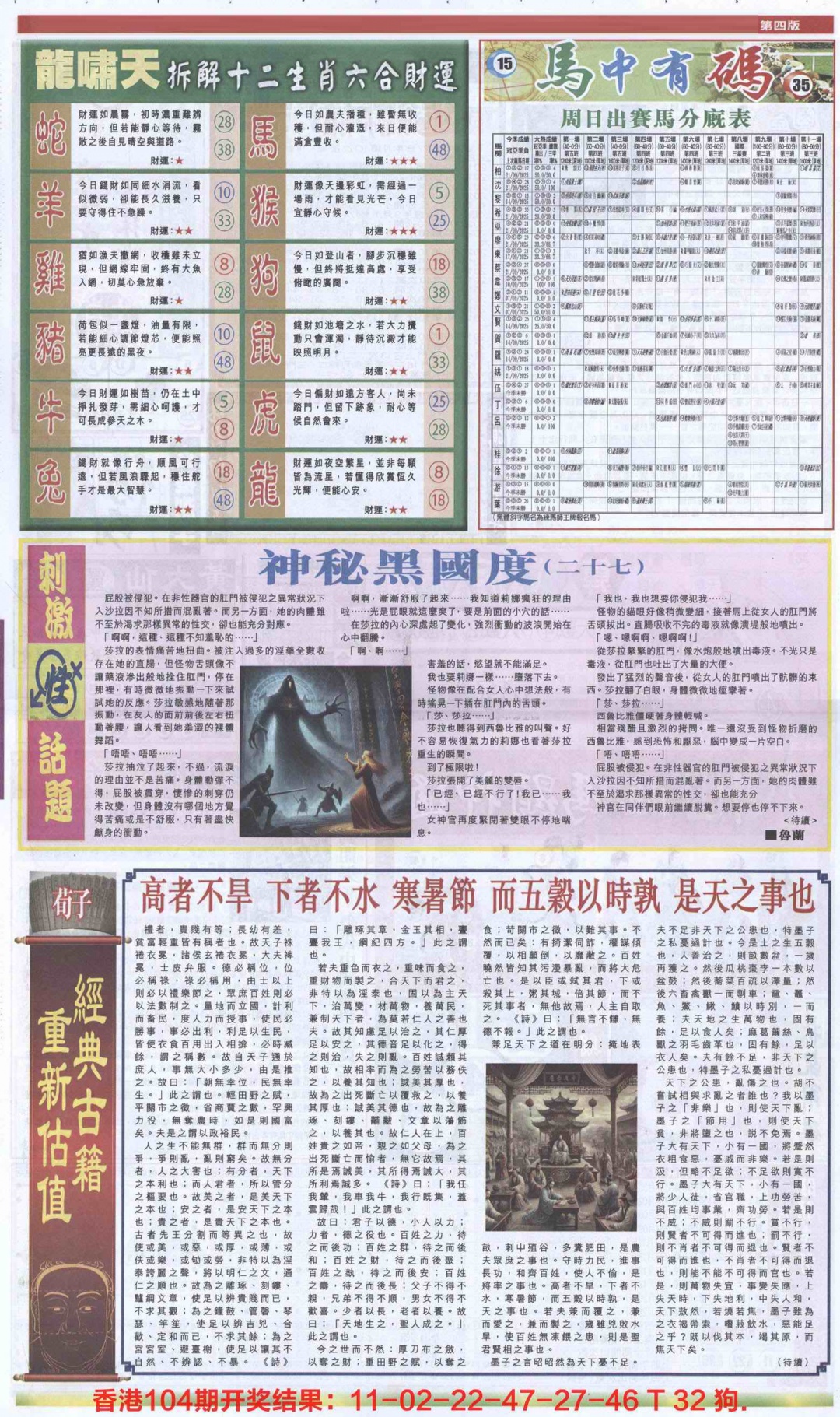 六合彩105期新报跑狗-2(背面)