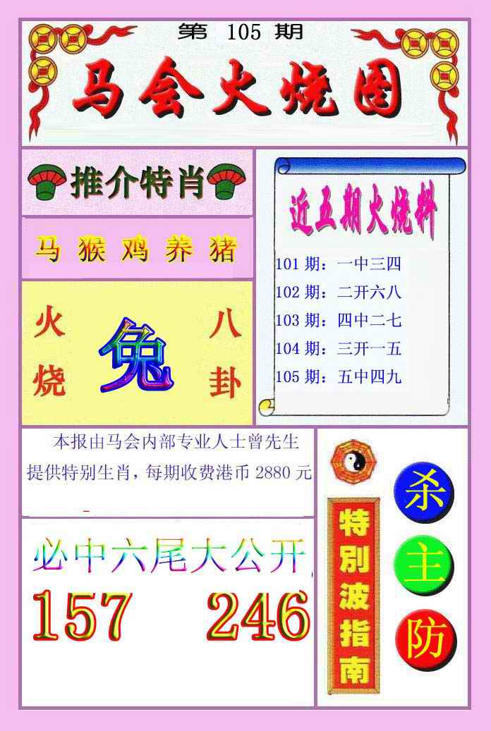 六合彩105期火烧图