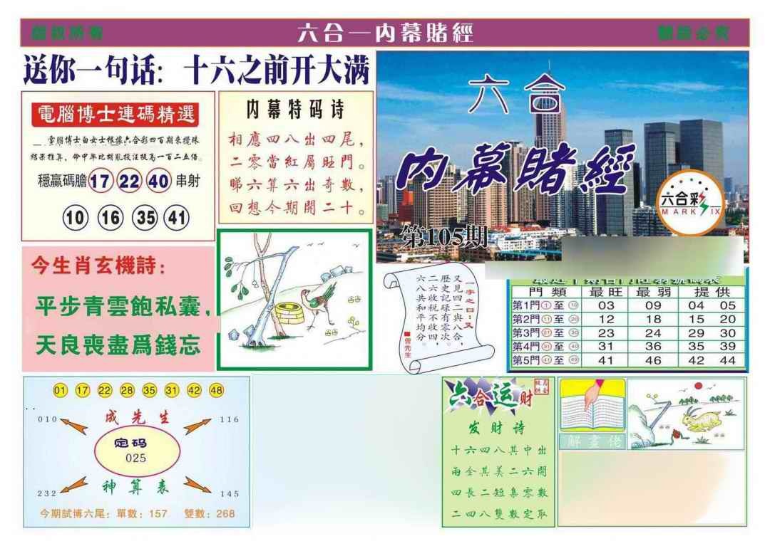 六合彩105期内幕赌经