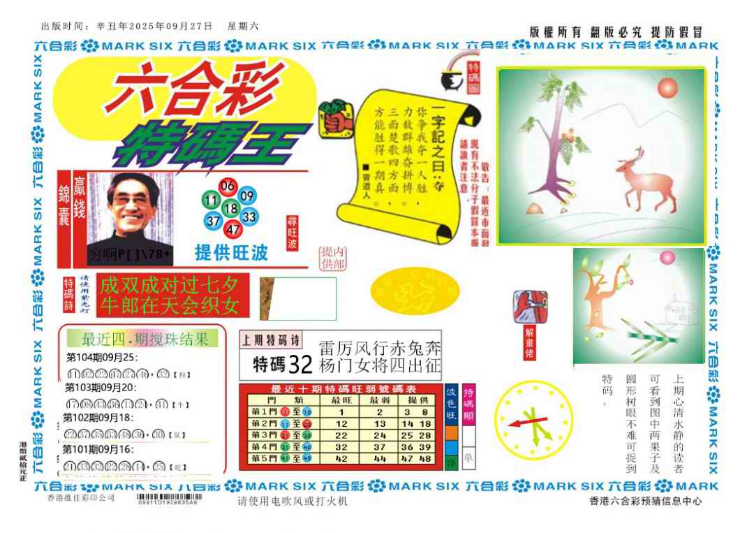 六合彩105期新特码王