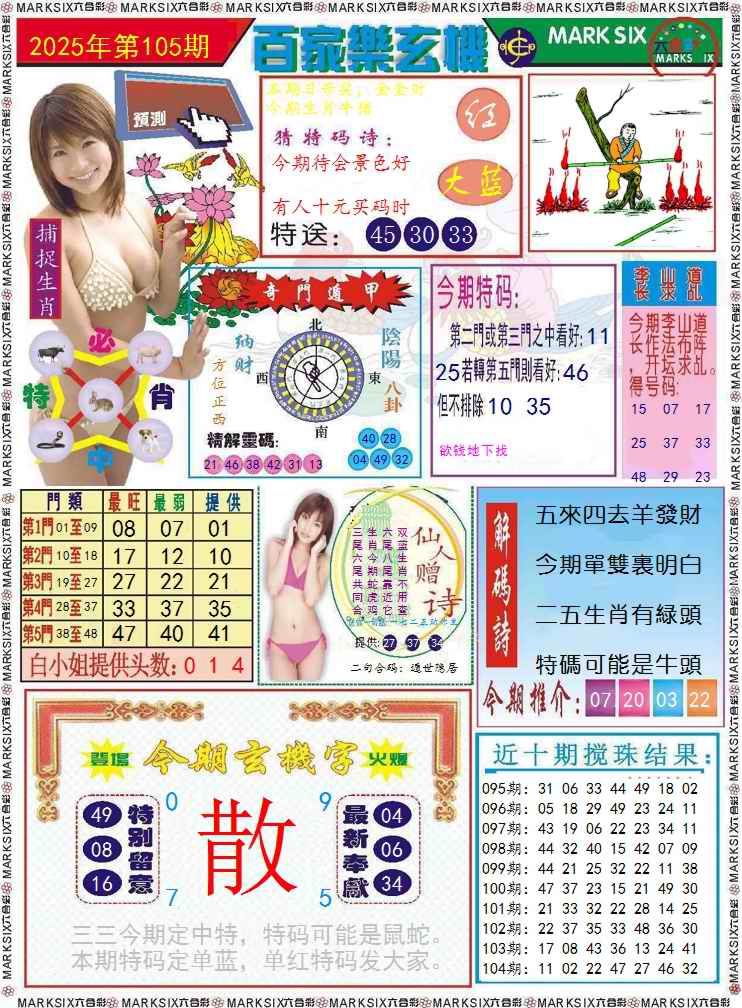 六合彩105期百家乐玄机 记录