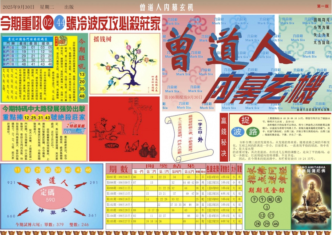 六合彩106期曾道人内幕A