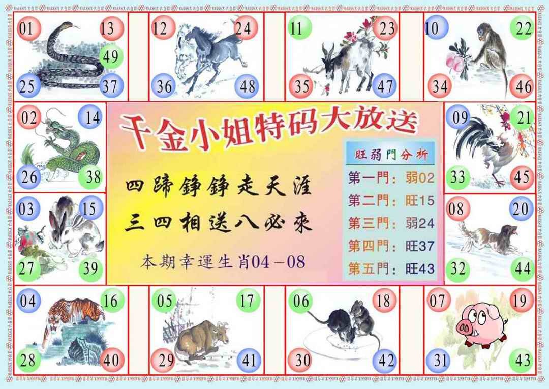 六合彩106期(新版)千金小姐B