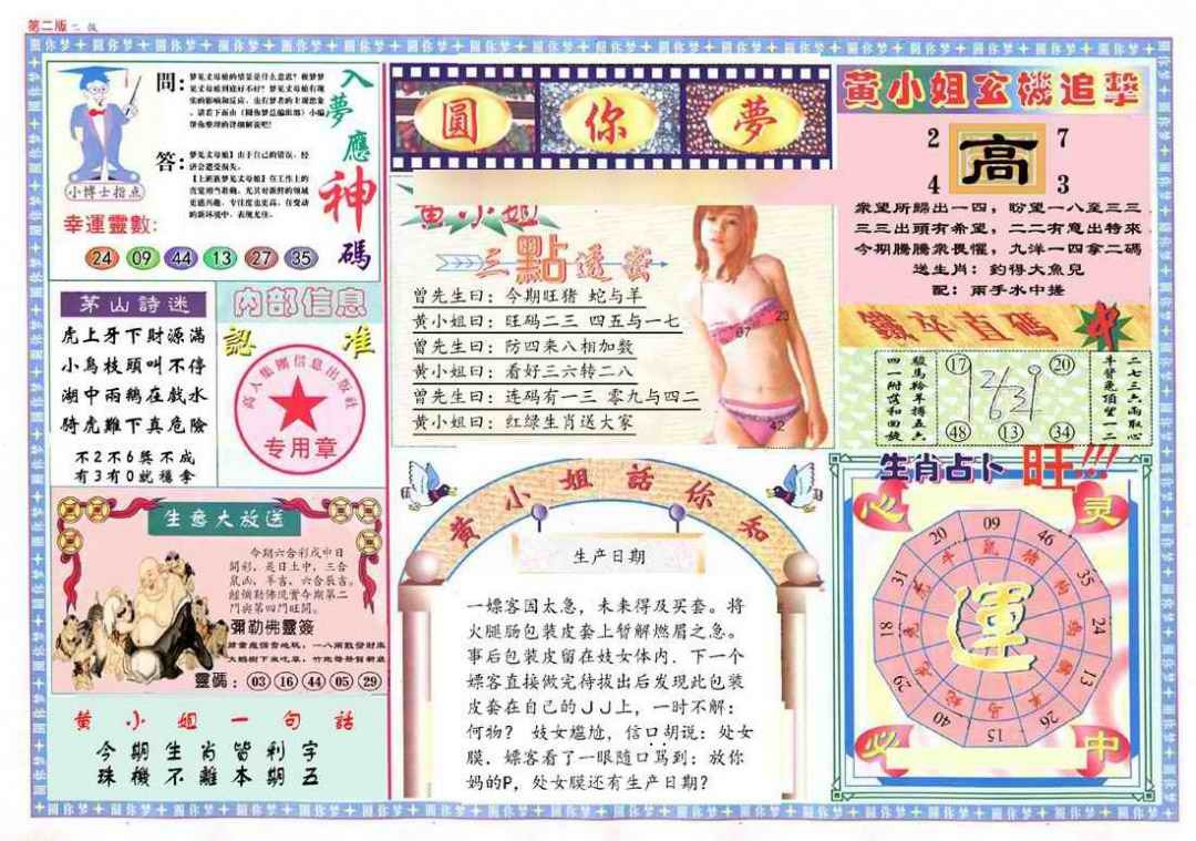 六合彩106期(新版)六合圆你梦B