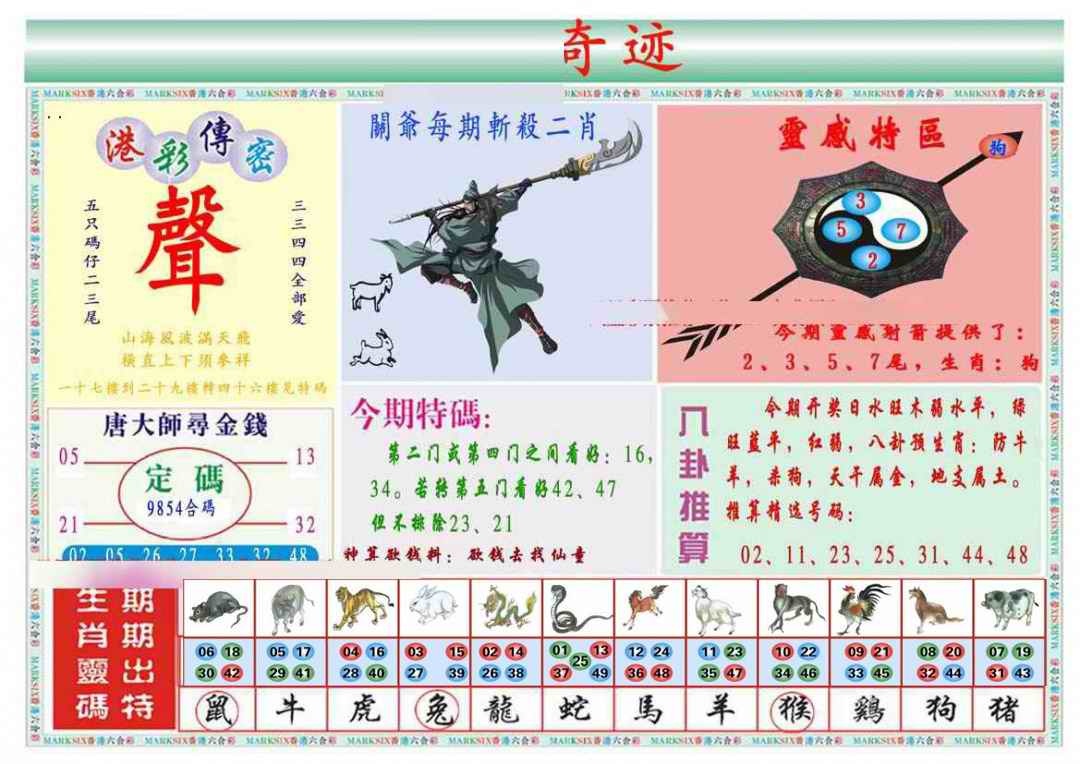 六合彩106期马经奇迹B(新图推荐)