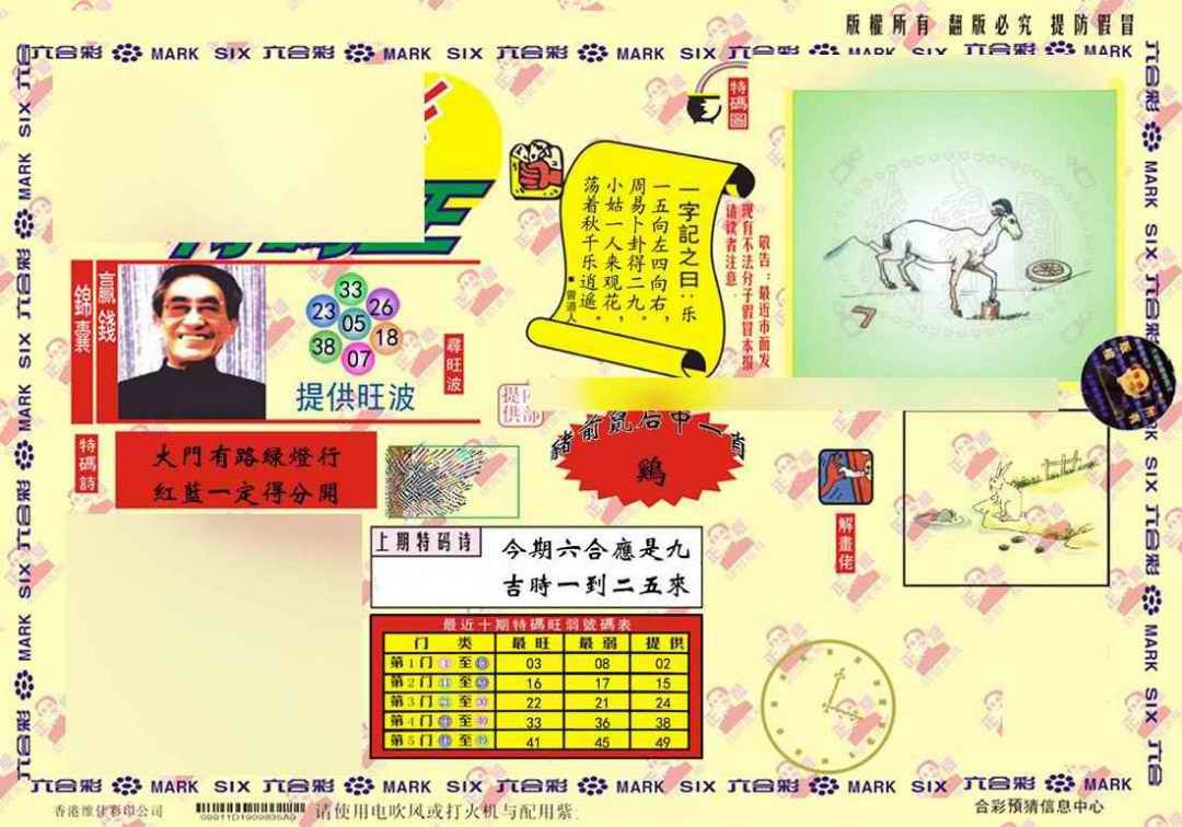 六合彩106期心水特码(信封)