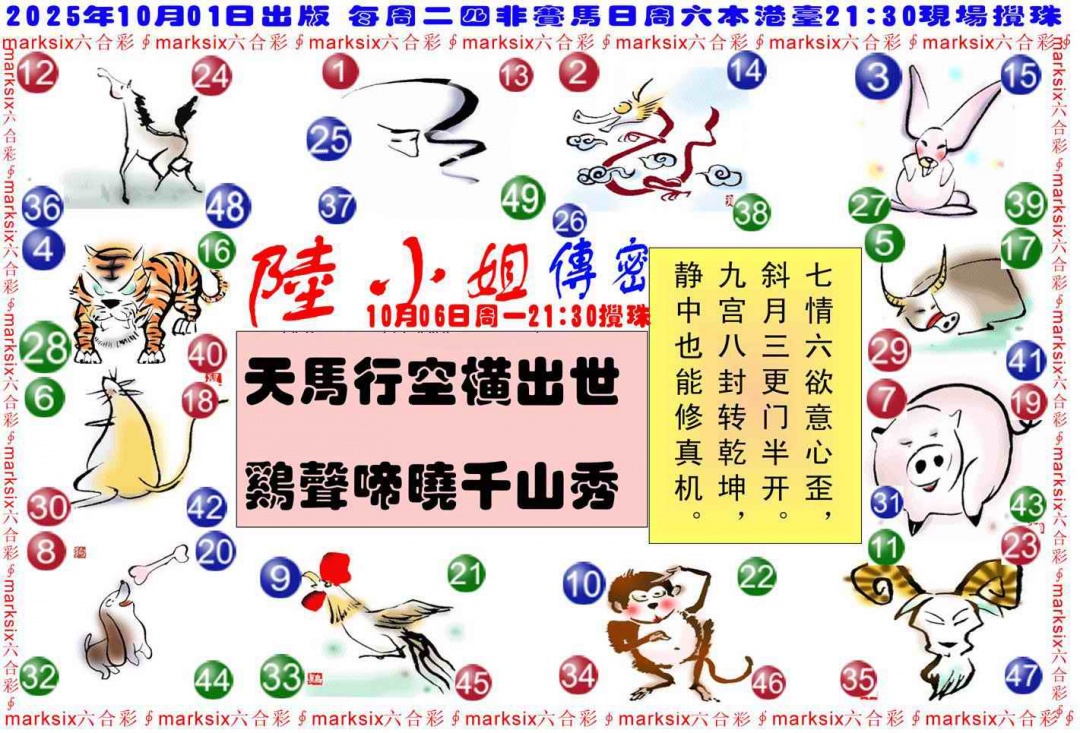 六合彩107期陆小姐传密B