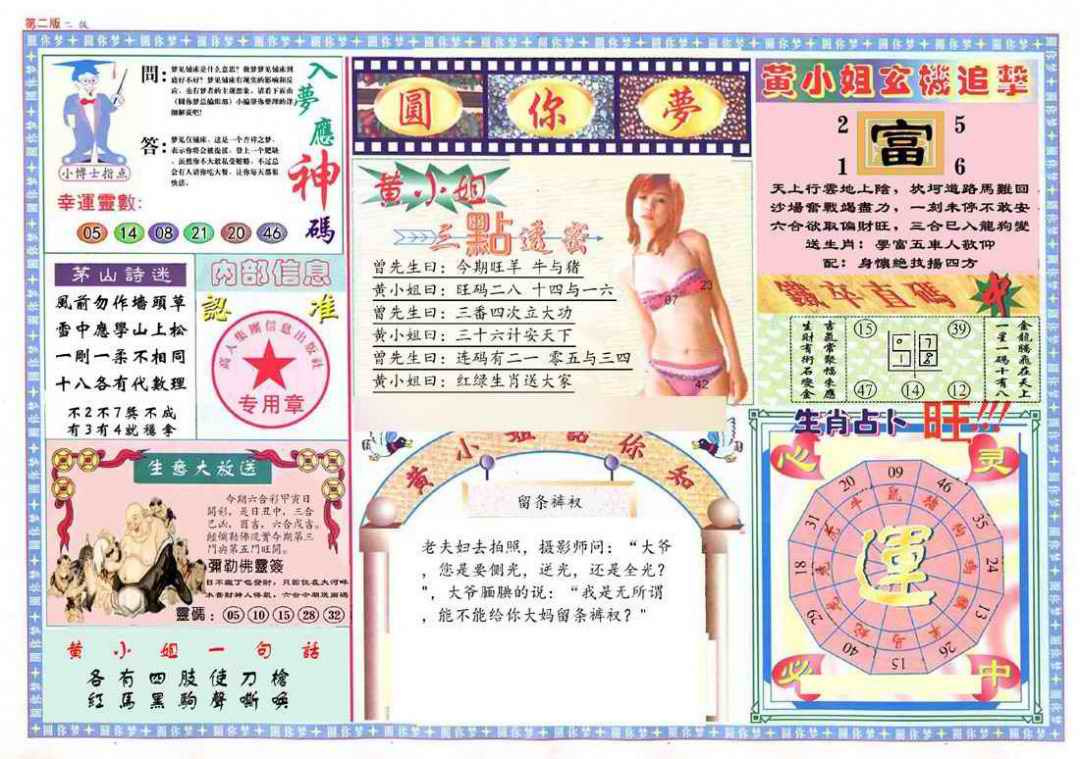 六合彩107期(新版)六合圆你梦B