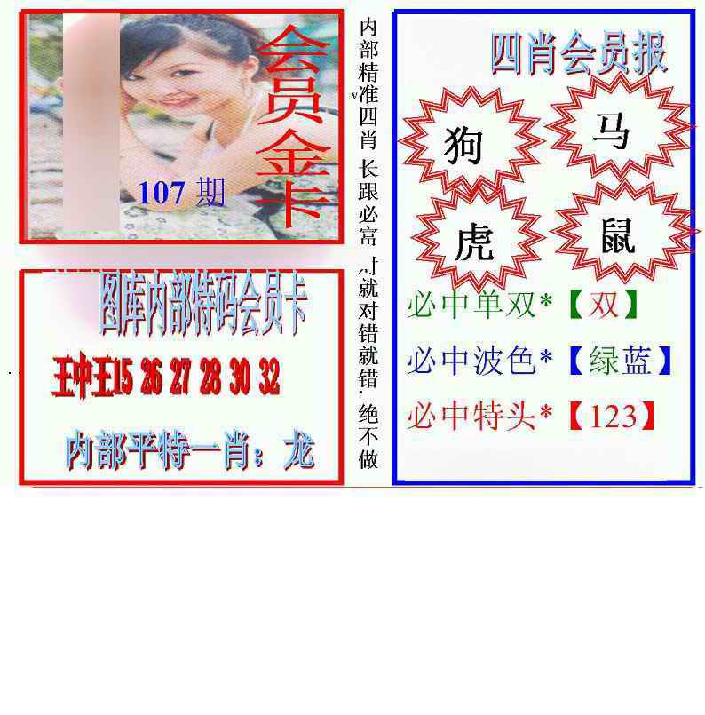 六合彩107期马经四肖会员报(新图)