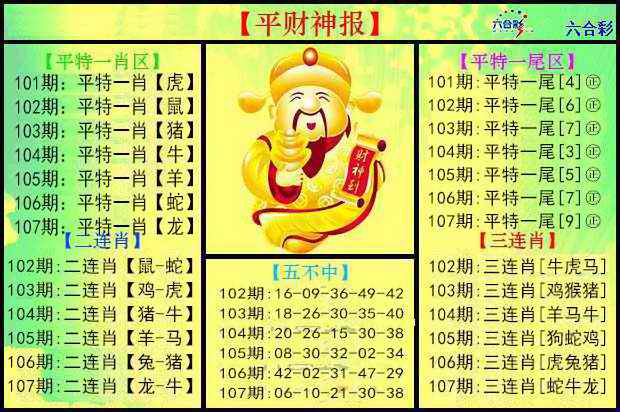 六合彩107期平财神报