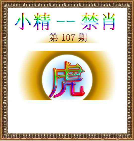 六合彩107期小精禁肖