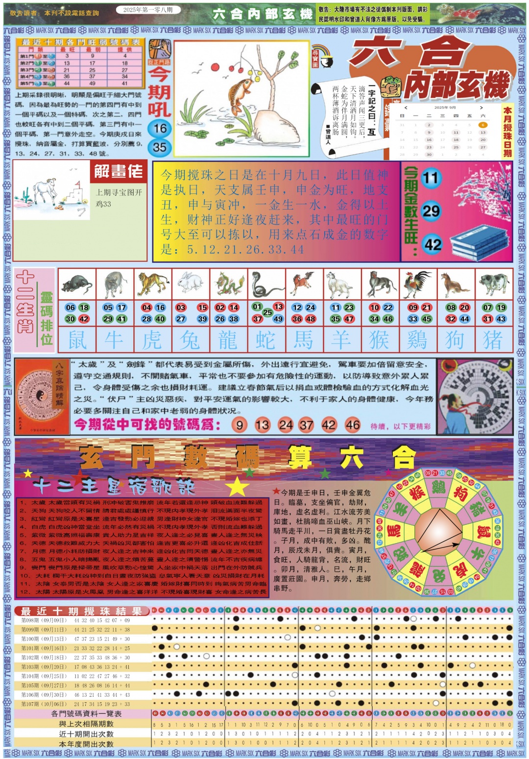 六合彩108期六合内部玄机A