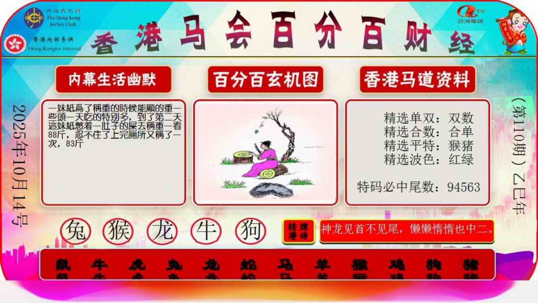 六合彩110期百分百财经