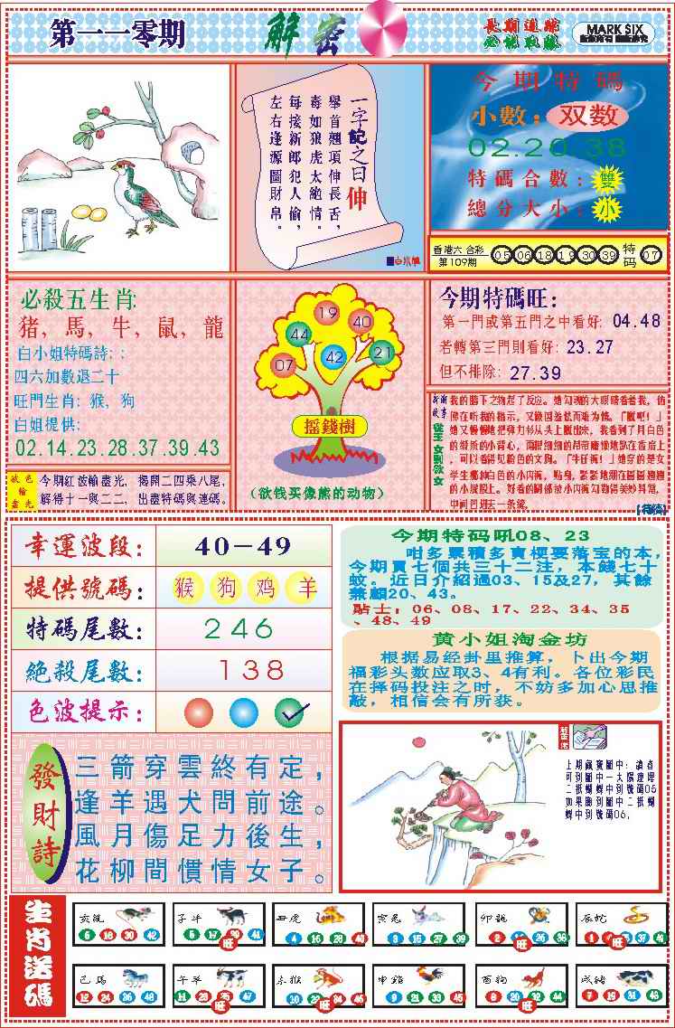 六合彩110期118解密(新图)