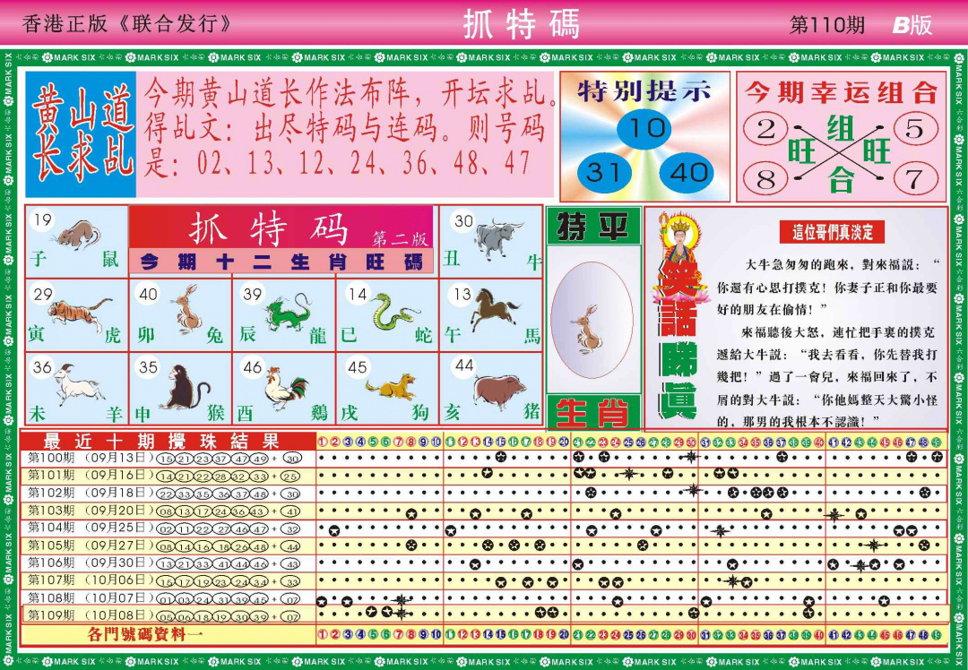 六合彩110期118抓特码B(新图)