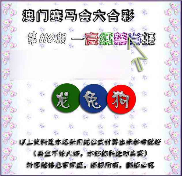 六合彩110期赛马会高级禁肖报