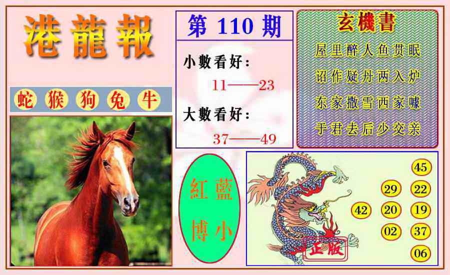 六合彩110期港龙报