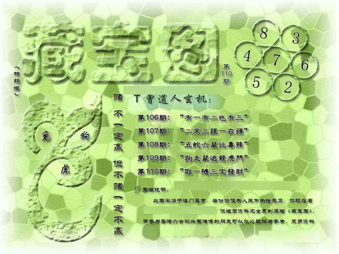 六合彩110期假新藏宝图