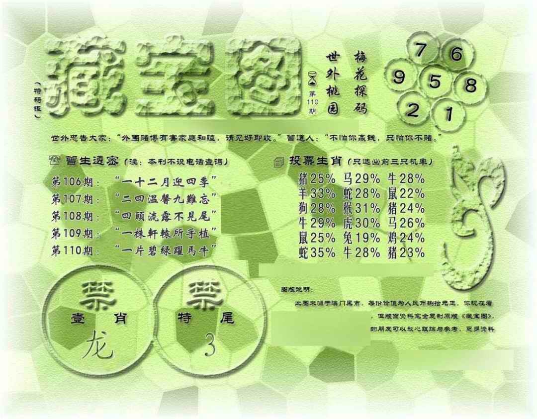 六合彩110期假老藏宝图