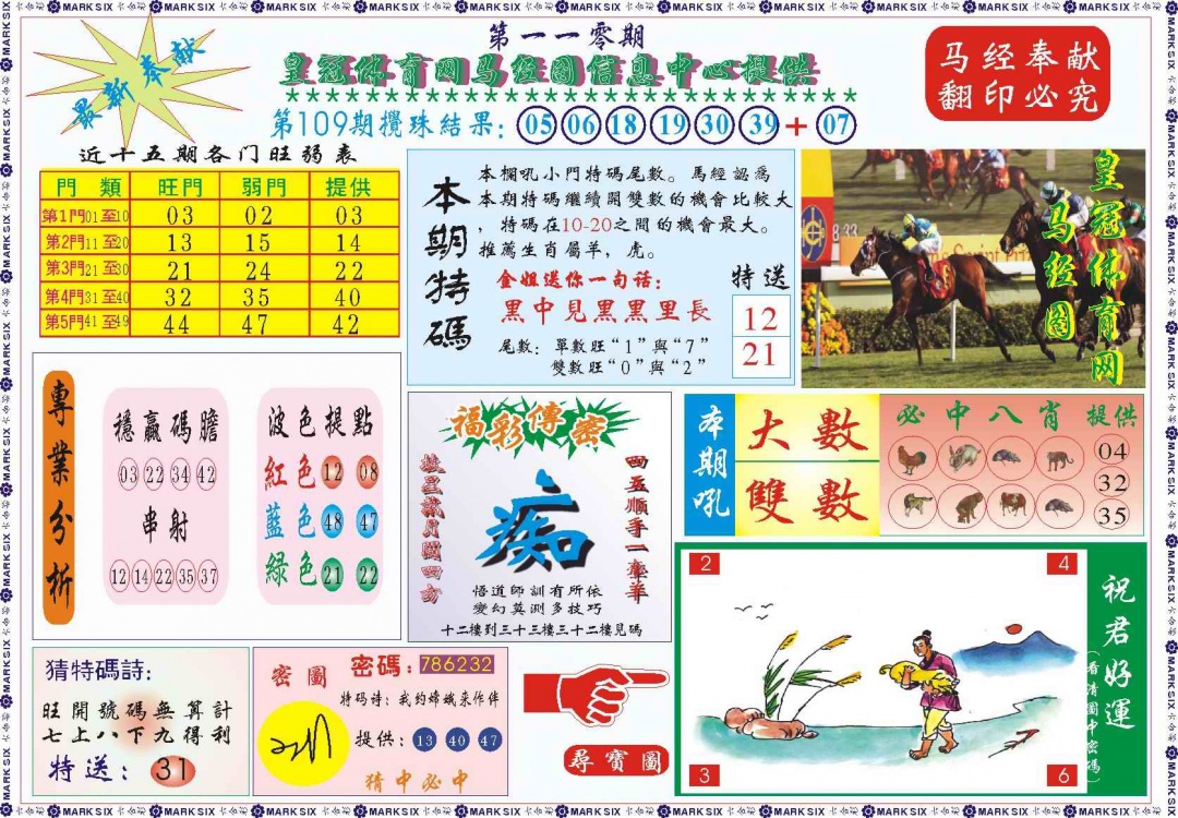 六合彩110期皇冠体育网马经图记录