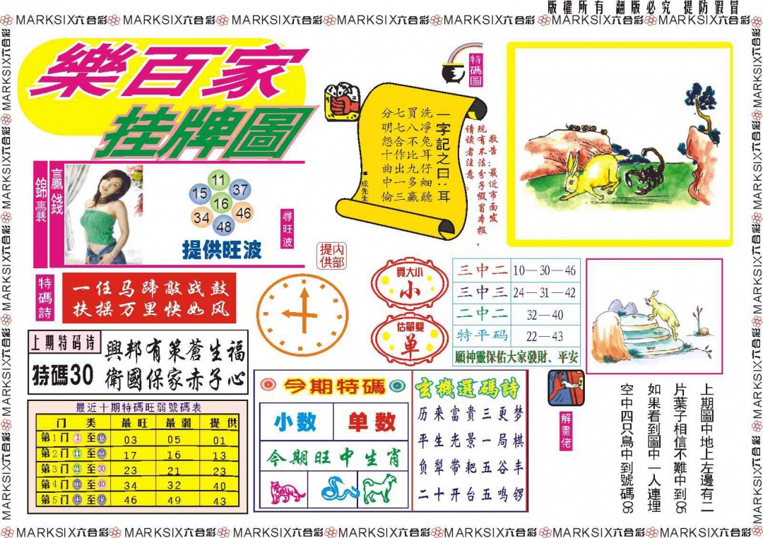 六合彩110期乐百家挂牌图记录