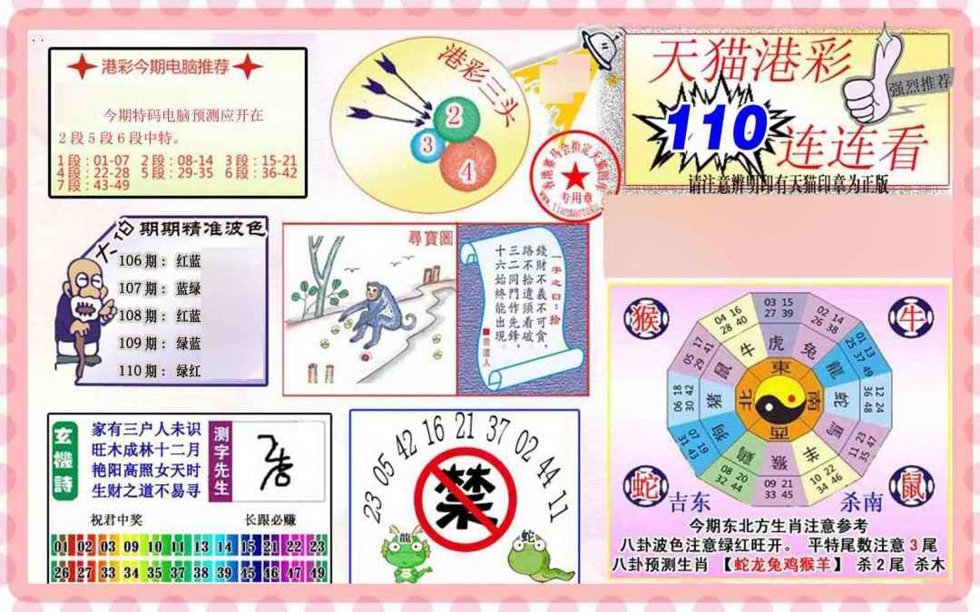 六合彩110期港彩连连中