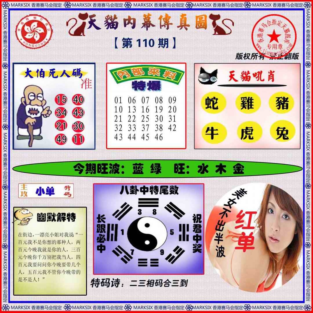 六合彩110期内幕传真图