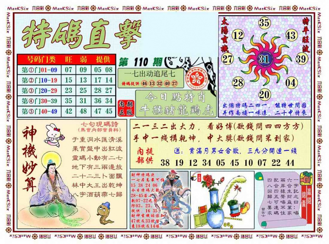 六合彩110期特马直击